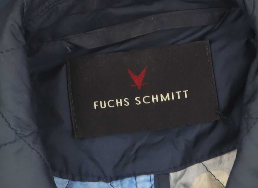 Womens UK Size 8 Fuchs Schmitt Blue Quilted Coat