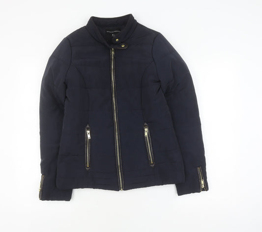 Womens UK Size 8 Dorothy Perkins Black Puffer Jacket