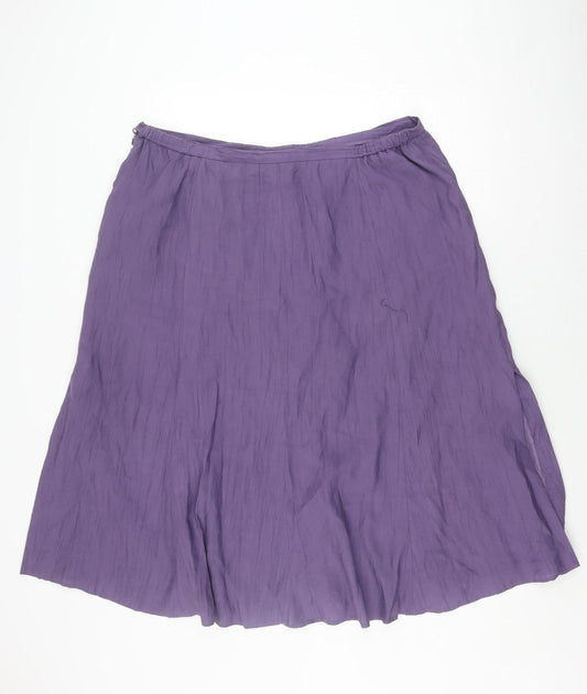 Jacques Vert Women's Purple A-Line Skirt Size 22