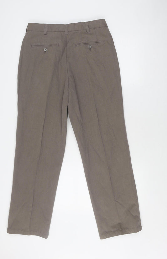 Marks and Spencer Men's Taupe Trousers - Size M