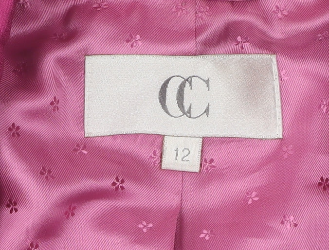 CC Women's Pink Blazer - Size 12, Classic Fit