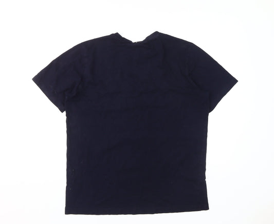 NICCE Men's Blue Logo T-Shirt M, Crew Neck, Cotton, Casual