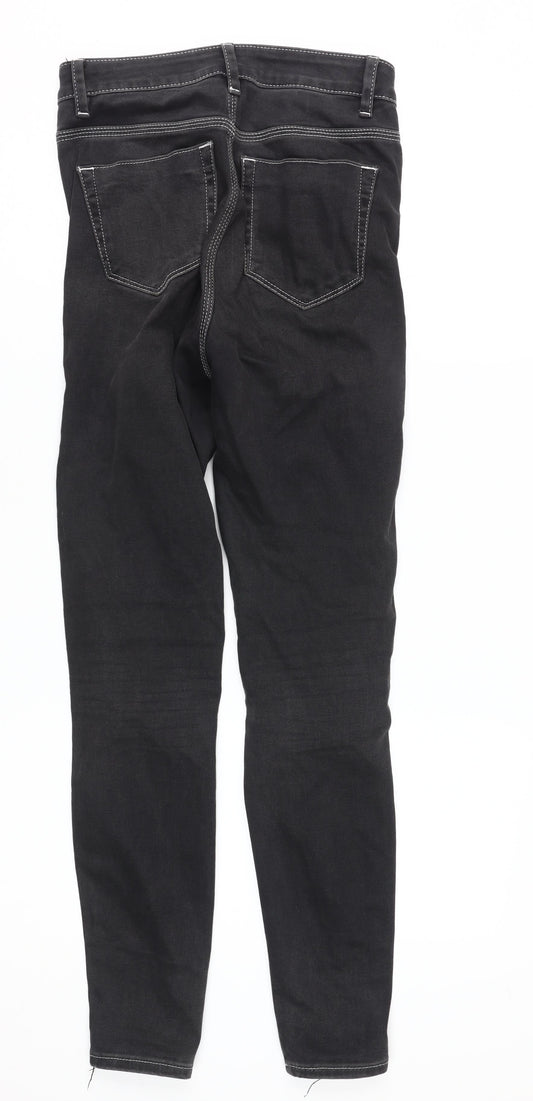 ASOS Women's Black Skinny Jeans Size S, High-Rise, Stretch