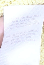 Damart Women's Yellow Crew Neck Pullover Jumper, Size 18-20