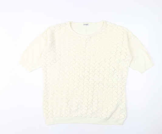 Womens UK Size L Damart Ivory Pullover Jumper