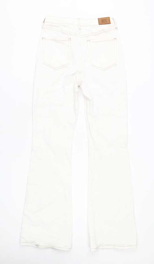 BDG Women's White Flared Jeans, Size L, Cotton Blend