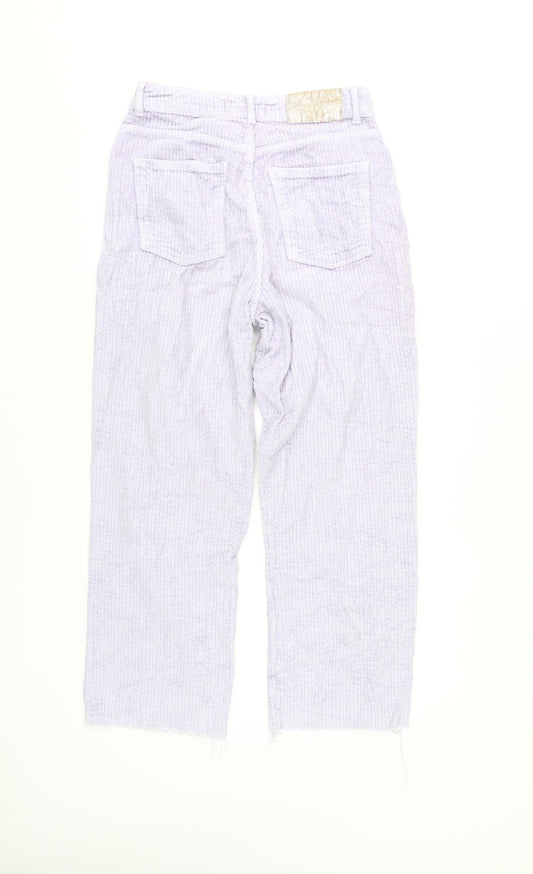 Womens UK Size 12 Zara Regular Fit Casual Ivory Trousers