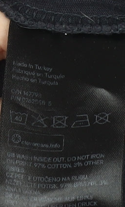 Unisex Adults UK Size M H&M Black T-Shirt