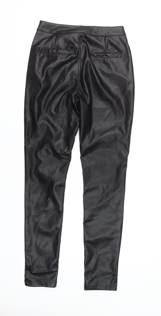 Womens UK Size 10 PRETTYLITTLETHING Black Trousers