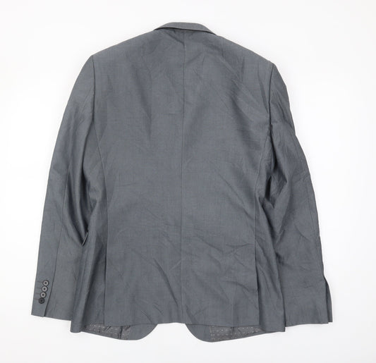 Mens UK Size 38 Burton Regular Grey Suit Jacket