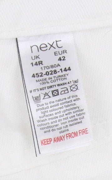 Next Women's White Distressed Jeans Size 14