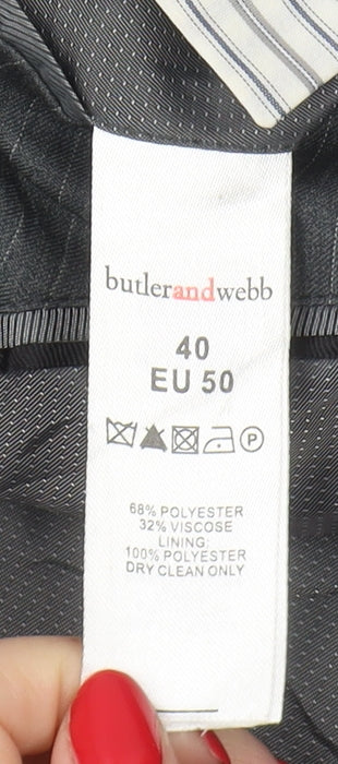 Mens UK Size 40 Butler & Webb Regular Grey Suit Jacket