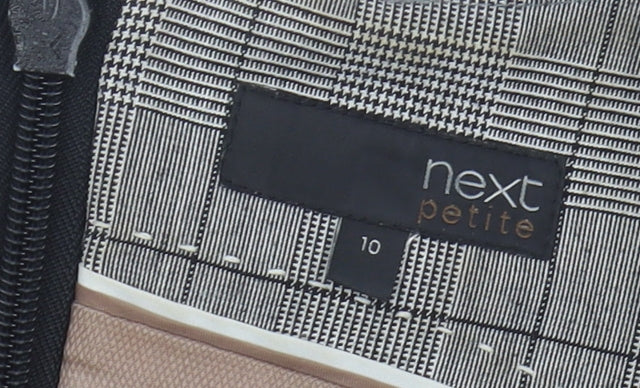 Next Petite Grey Check Sheath Dress, Women Size 10