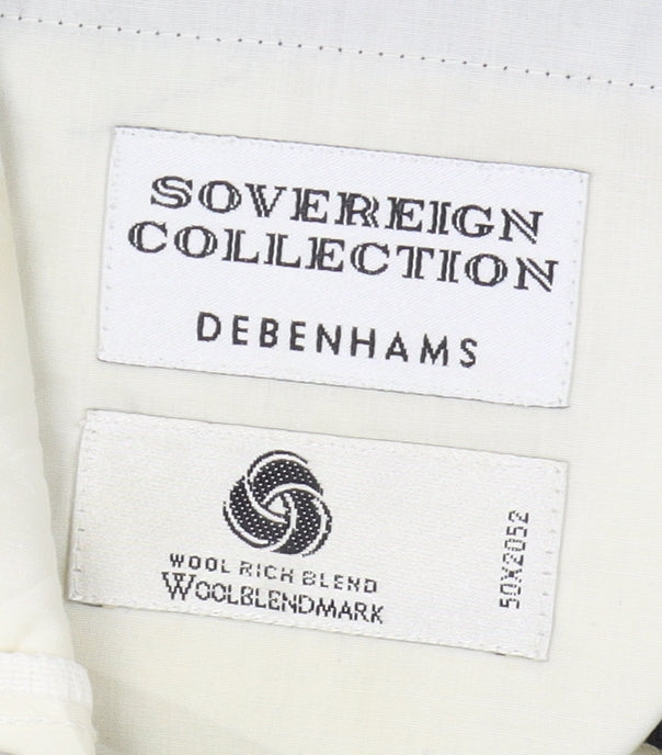 Debenhams Men's Black Wool Trousers, 36 Regular Fit