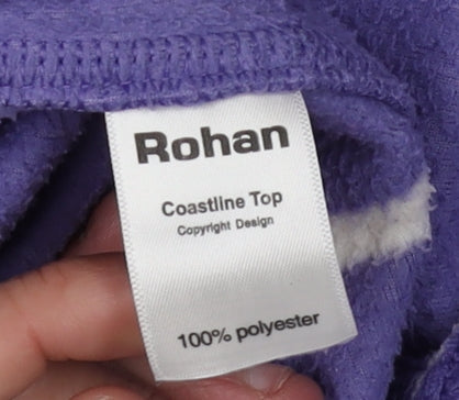 Rohan Women Purple Striped Sweatshirt M Casual