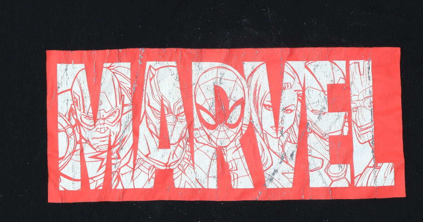 Marvel Men's Black Graphic T-Shirt, Size S