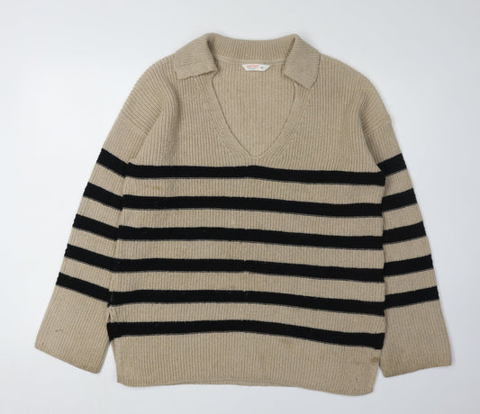 Womens UK Size XS John Lewis & Partners Beige Pullover Jumper