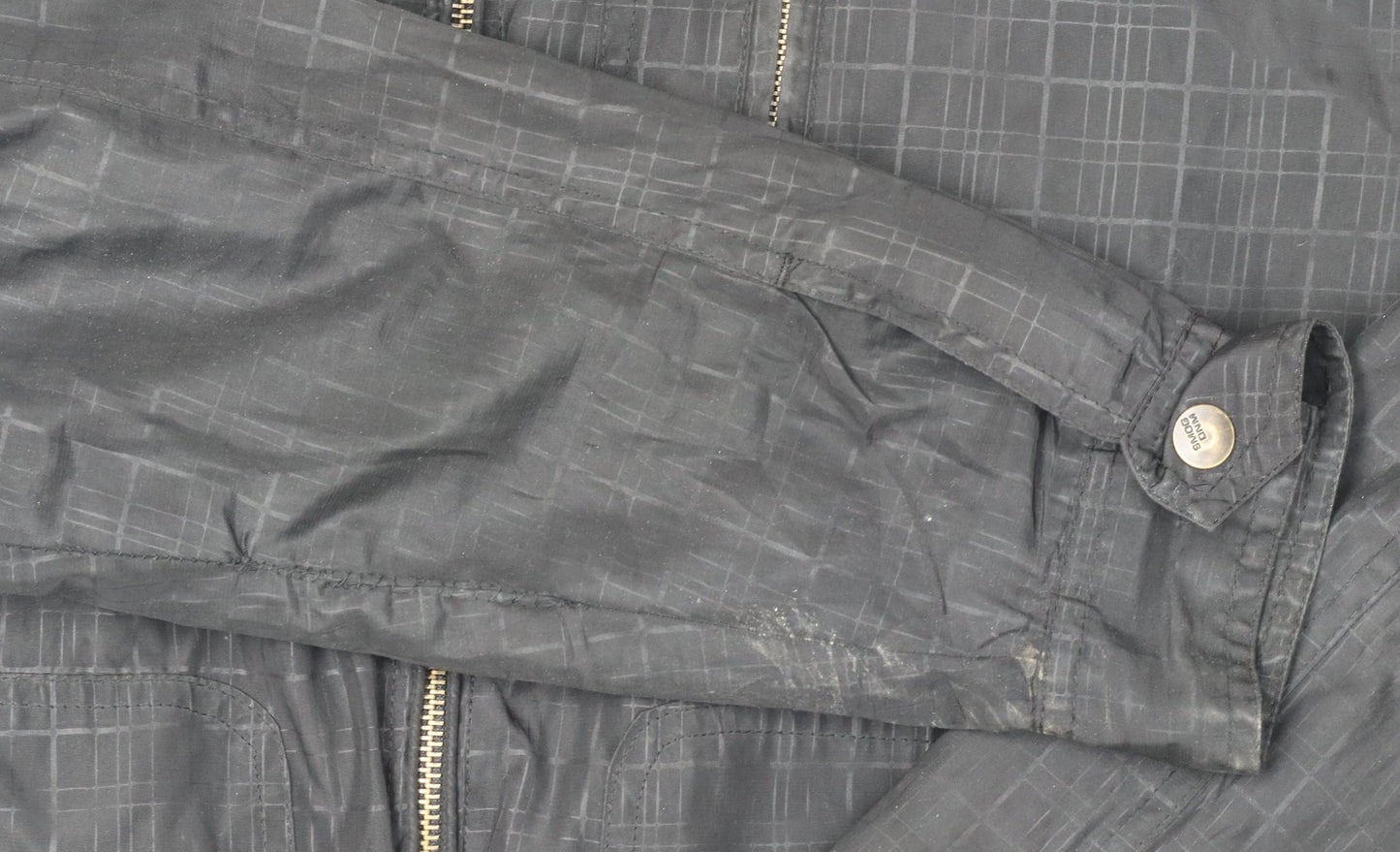 Mens UK Size L Smog Black Bomber Jacket