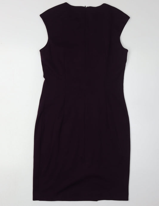 Episode Women's Purple Sheath Dress Size 10 Sleeveless