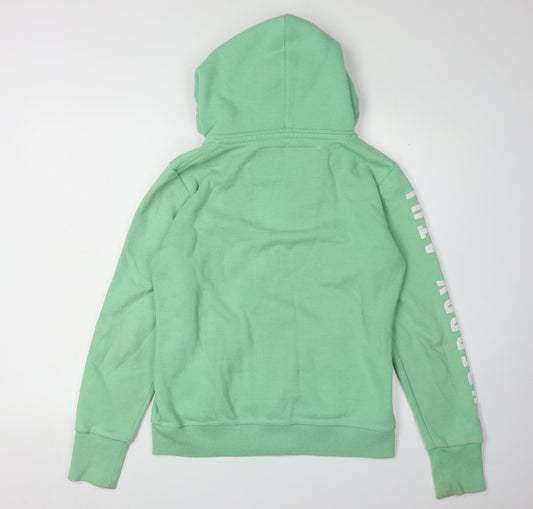 Superdry Green Full Zip Hoodie - Unisex Medium