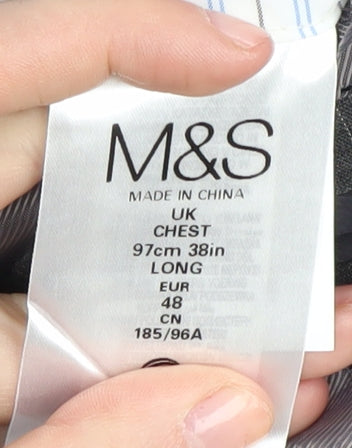 Mens UK Size 38 Marks and Spencer Regular Grey Suit Jacket