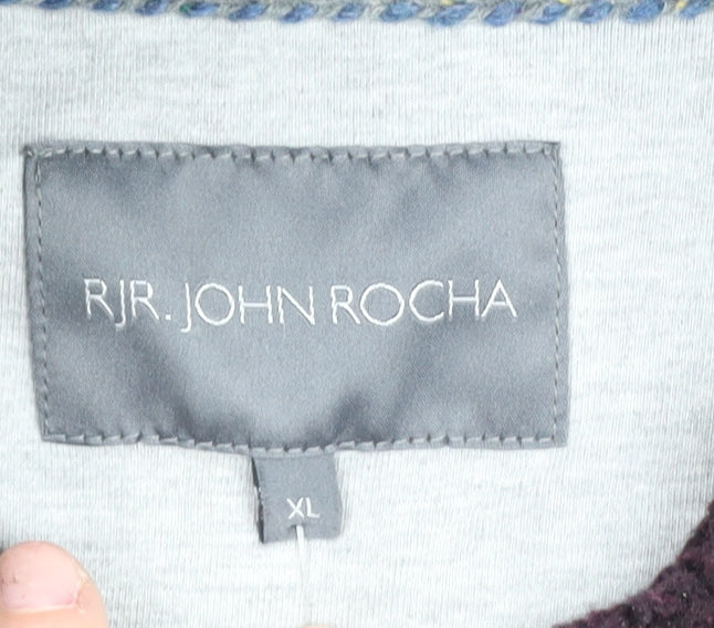 RJR John Rocha Men's Black XL Henley Jumper