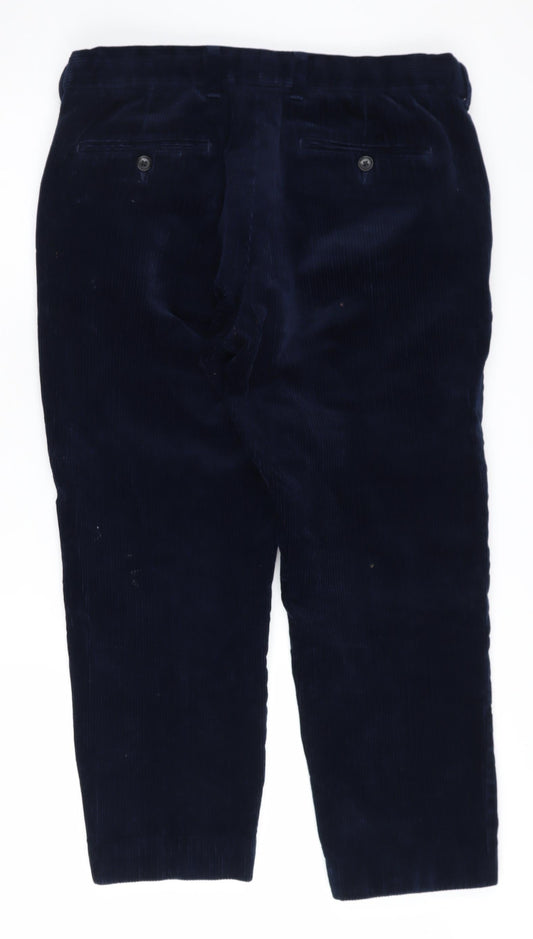 Marks and Spencer Men's Blue Corduroy Trousers 34