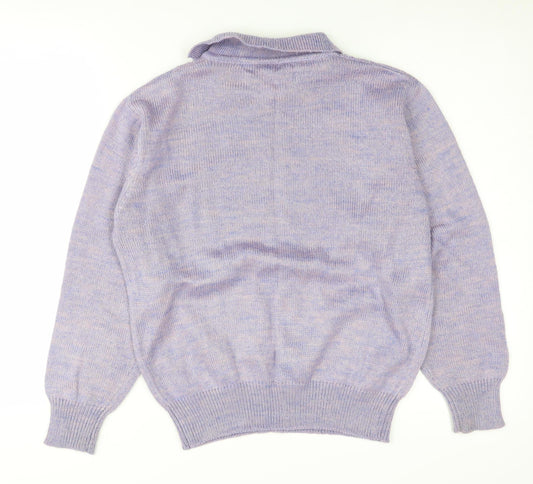 Littlewoods Women’s Purple Mock Neck Wool Blend Jumper