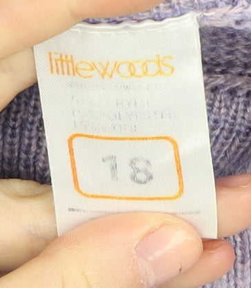 Littlewoods Women’s Purple Mock Neck Wool Blend Jumper