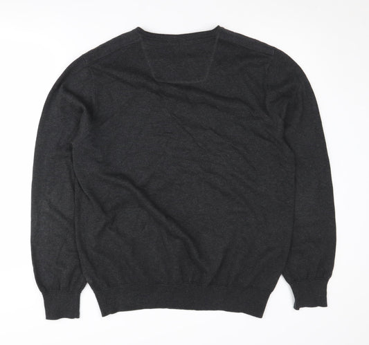 Rocha John Rocha Men's Black V-Neck Pullover Jumper L