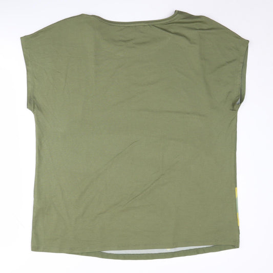 Womens UK Size 16 Bonmarché Green Basic T-Shirt