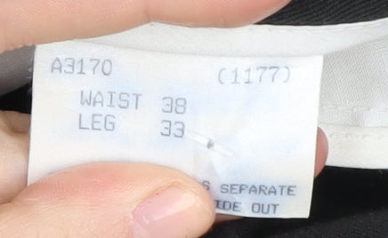 Lakeland Men's Black Pleated Trousers Size 38