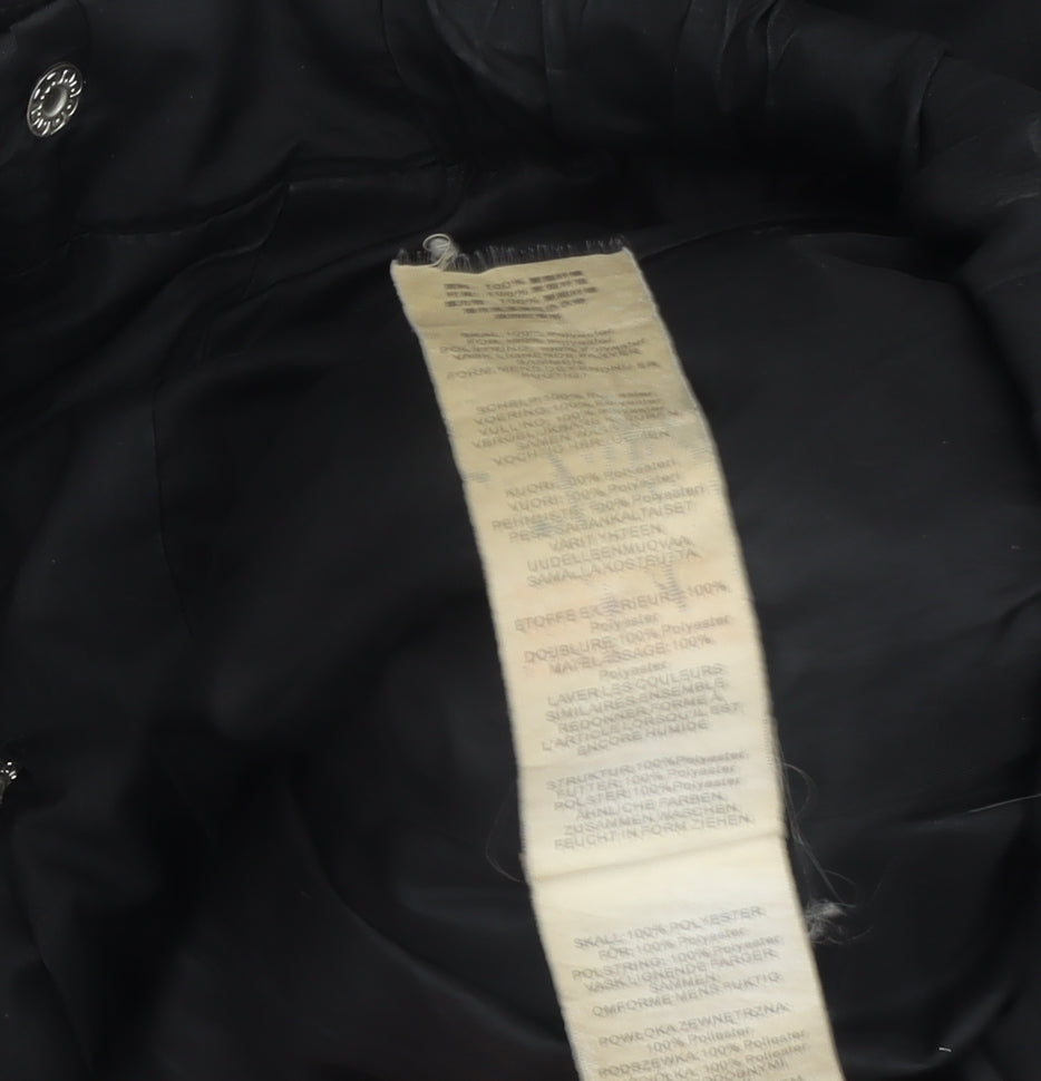 Missguided Women’s Black Puffer Jacket Size 14 Hooded