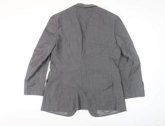 Mens UK Size 40 Crombie Regular Grey Suit Jacket