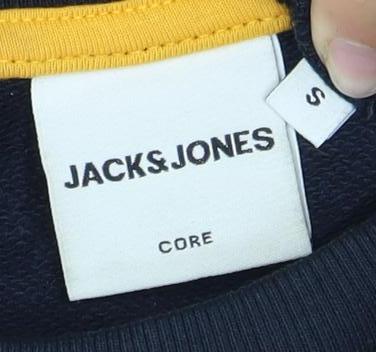 Mens UK Size S JACK & JONES Black Pullover Sweatshirt