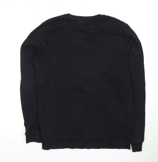 Mens UK Size M ASOS Black Pullover Sweatshirt