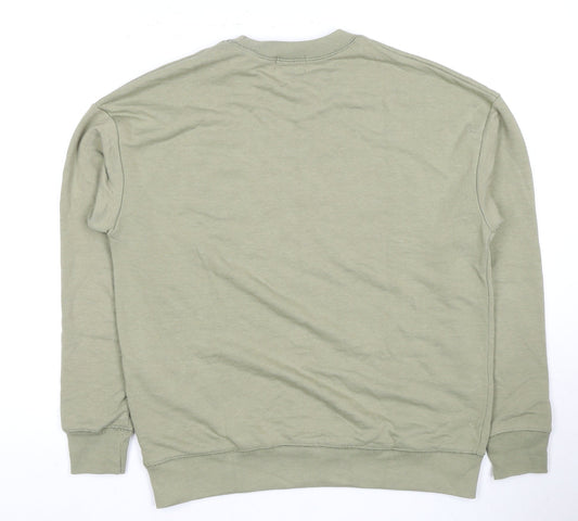 Mens UK Size S Pull&Bear Green Pullover Sweatshirt