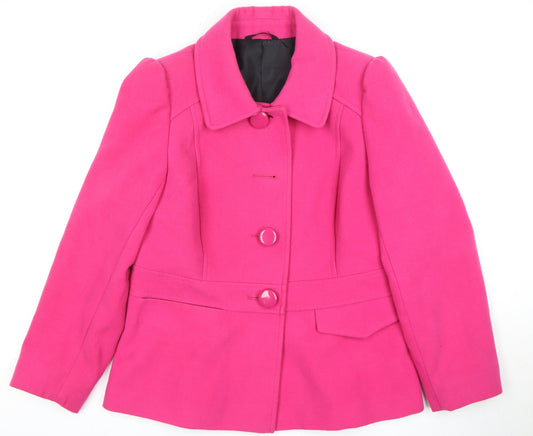 Womens UK Size 14 Marks and Spencer Pink Basic Jacket