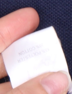 Hunter Scott Men's Navy Striped Polo XL Classic Fit