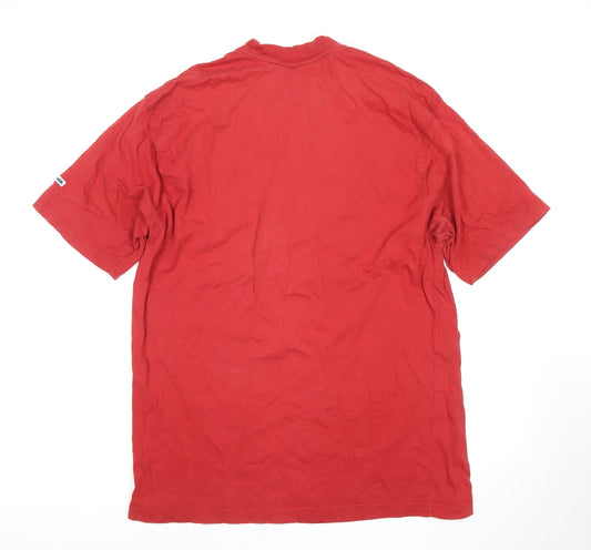 Reebok Men's Red Small Crew Neck T-Shirt