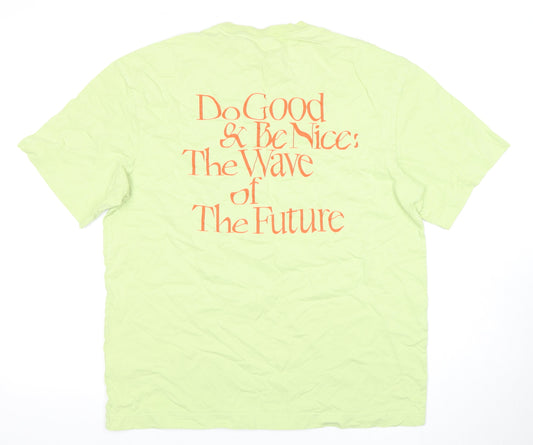 Mens UK Size M H&M Green T-Shirt