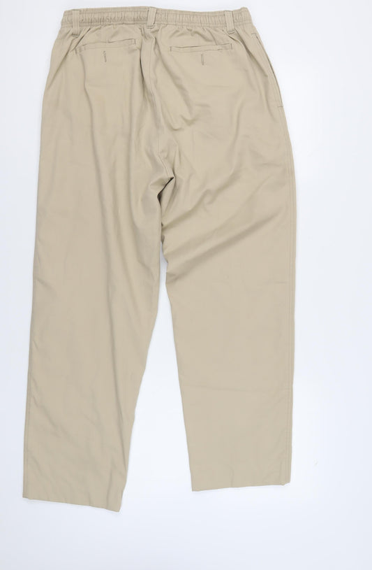 Cotton Traders Men's Beige Chino Trousers L