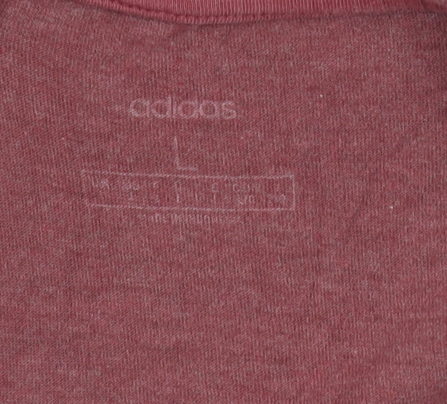 Mens UK Size L adidas Red T-Shirt