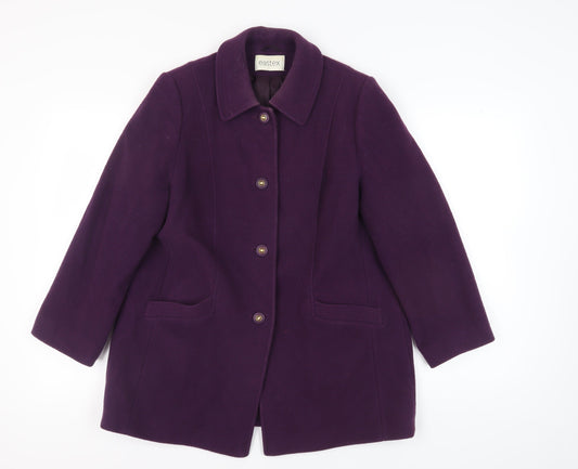 Womens UK Size 10 Eastex Purple Overcoat