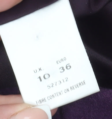 Womens UK Size 10 Eastex Purple Overcoat