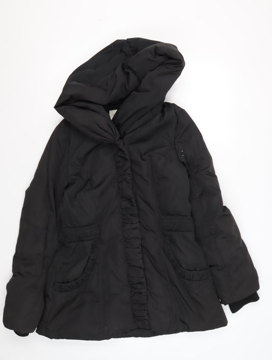 Monsoon Women's Black Puffer Jacket M Hooded