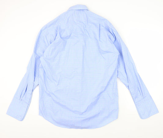 Mens UK Collar Size 15 John Lewis Smart Blue Dress Shirt
