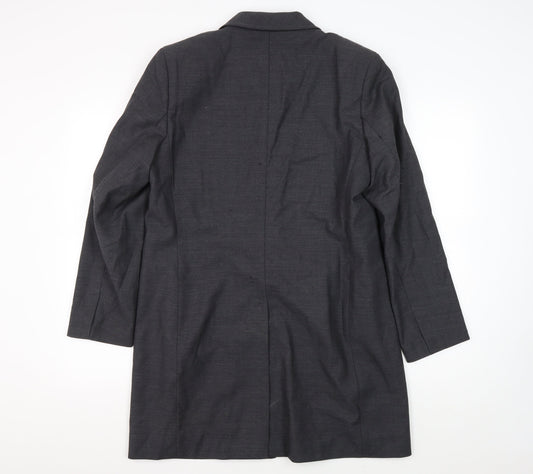 Marks and Spencer Women's Grey Wool Blazer, Size 14