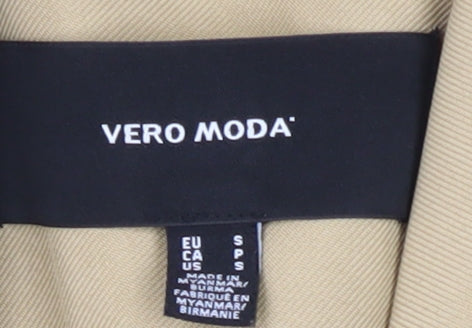 Womens UK Size S VERO MODA Beige Trench Coat