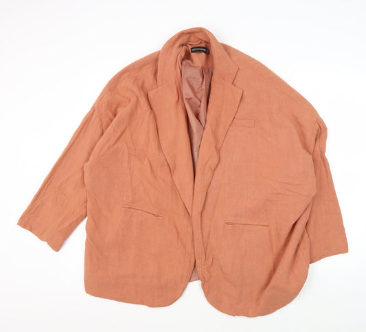 Womens UK Size 10 PRETTYLITTLETHING Orange Basic Jacket
